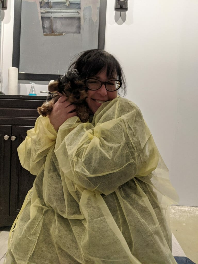 Dr. Jocelyn Kean, DVM with a puppy